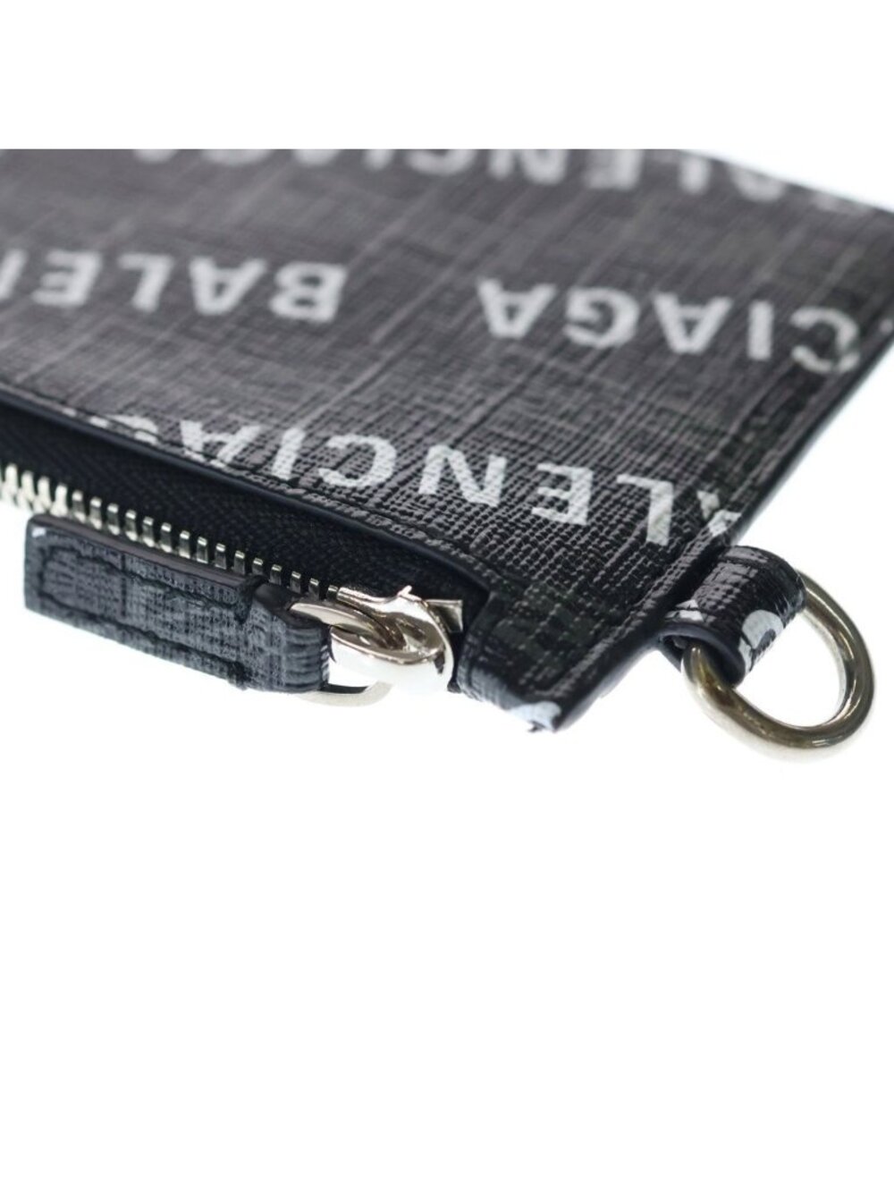 Balenciaga Logo Print Card Case Black - Picture 5 of 6